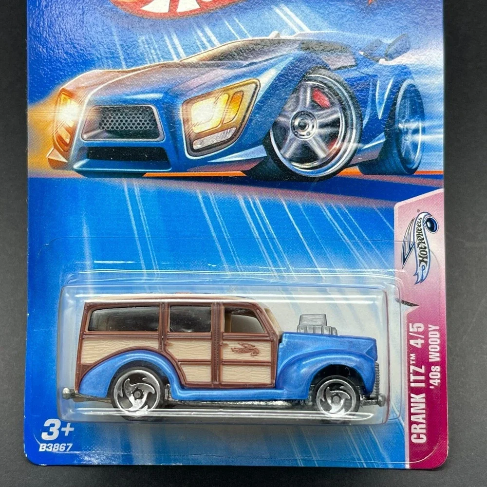 Hot Wheels 1940's Ford Woody‎ Woodie Blue Crank ITZ Surf Beat Diecast 1/64 #146